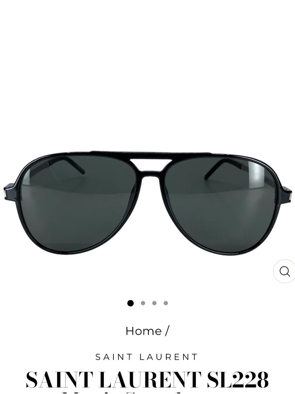 SAINT LAURENT Aviator Sunglasses - Black Frame with Brown Lenses SL228 style - Picture 3 of 9